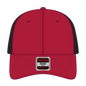 OTTO 83-1299 ’OTTO Comfy Fit’ 6 Panel Low Profile Mesh Back Trucker Cap - Red/Red/Blk - Red/Red/Blk / 6 1/2’’ - 7 5/8’’