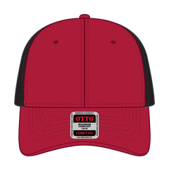 OTTO 83-1299 ’OTTO Comfy Fit’ 6 Panel Low Profile Mesh Back Trucker Cap - Red/Red/Blk - Red/Red/Blk / 6 1/2’’ - 7 5/8’’
