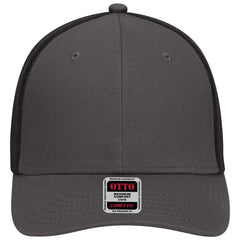 OTTO 83-1299 ’OTTO Comfy Fit’ 6 Panel Low Profile Mesh Back Trucker Cap - Ch.Gry/Ch.Gry/Blk - Ch.Gry/Ch.Gry/Blk / 6