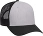 OTTO 83-1300 6 Panel Low Profile Mesh Back Trucker Hat - Black Heather Gray Black - Black Gray / One Size Fits Most