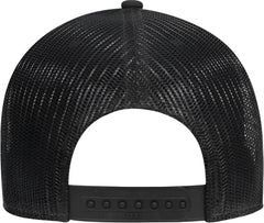 OTTO 83-1300 6 Panel Low Profile Mesh Back Trucker Hat - Black Heather Gray Black - Black Gray / One Size Fits Most