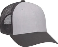 OTTO 83-1300 6 Panel Low Profile Mesh Back Trucker Hat - CharcoalGray Heather Gray CharcoalGray - Dark Gray Gray