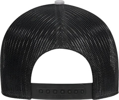 OTTO 83-1300 6 Panel Low Profile Mesh Back Trucker Hat - Heather Gray Heather Gray Black - Gray Black / One Size Fits