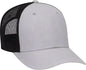 OTTO 83-1300 6 Panel Low Profile Mesh Back Trucker Hat - Heather Gray Heather Gray Black - Gray Black / One Size Fits