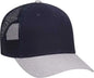 OTTO 83 1300 6 Panel Low Profile Mesh Back Trucker Hat Heather Gray Navy Navy Gray Navy / One Size Fits Most