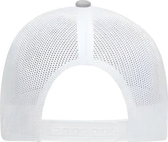 OTTO 83-1300 6 Panel Low Profile Mesh Back Trucker Hat - HeatherGray HeatherGray White - Gray White / One Size Fits Most