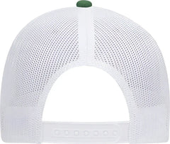 OTTO 83-1300 6 Panel Low Profile Mesh Back Trucker Hat - Kelly Heather Gray White - Kelly White / One Size Fits Most