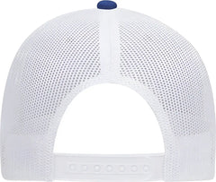 OTTO 83-1300 6 Panel Low Profile Mesh Back Trucker Hat - Royal Heather Gray White - Royal Gray / One Size Fits Most