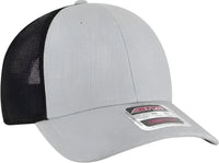 OTTO 83-1312 Comfy Fit 6 Panel Low Profile Mesh Back Trucker Cap - Heather Gray Heather Gray Black - Gray Black