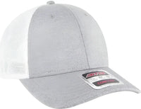 OTTO 83 1313 Comfy Fit 6 Panel Low Profile Mesh Back Trucker Cap HeatherGray HeatherGray White Gray White / One Size