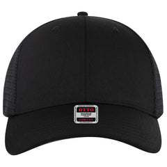 OTTO 83-2 ’OTTO Comfy Fit’ 6 Panel Low Profile Mesh Back Trucker Cap - Black - Black / 7 3/8’’ - 7 5/8’’