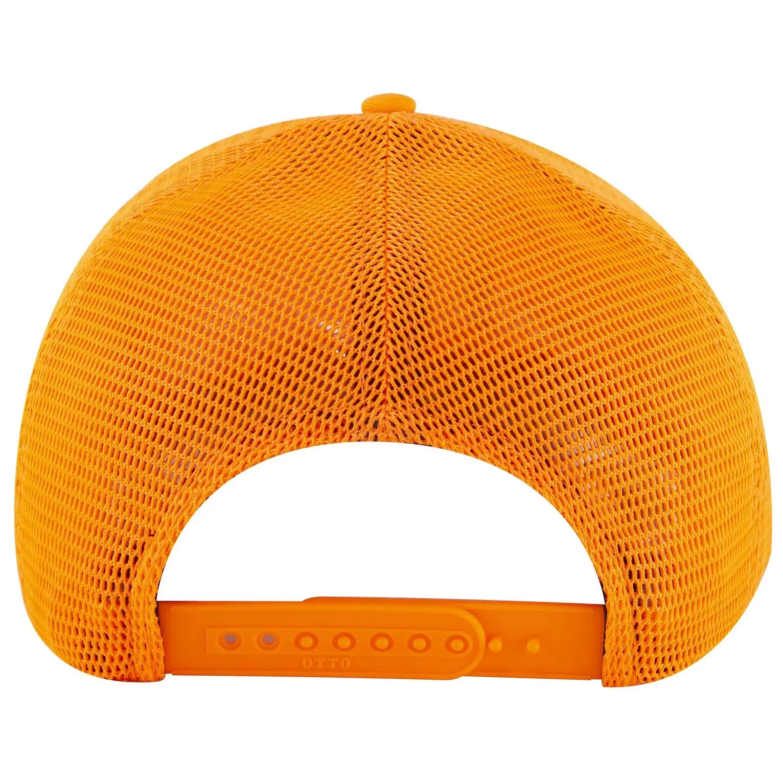 OTTO 83-2 ’OTTO Comfy Fit’ 6 Panel Low Profile Mesh Back Trucker Cap - N. Orange - N. Orange / 7 3/8’’ - 7 5/8’’