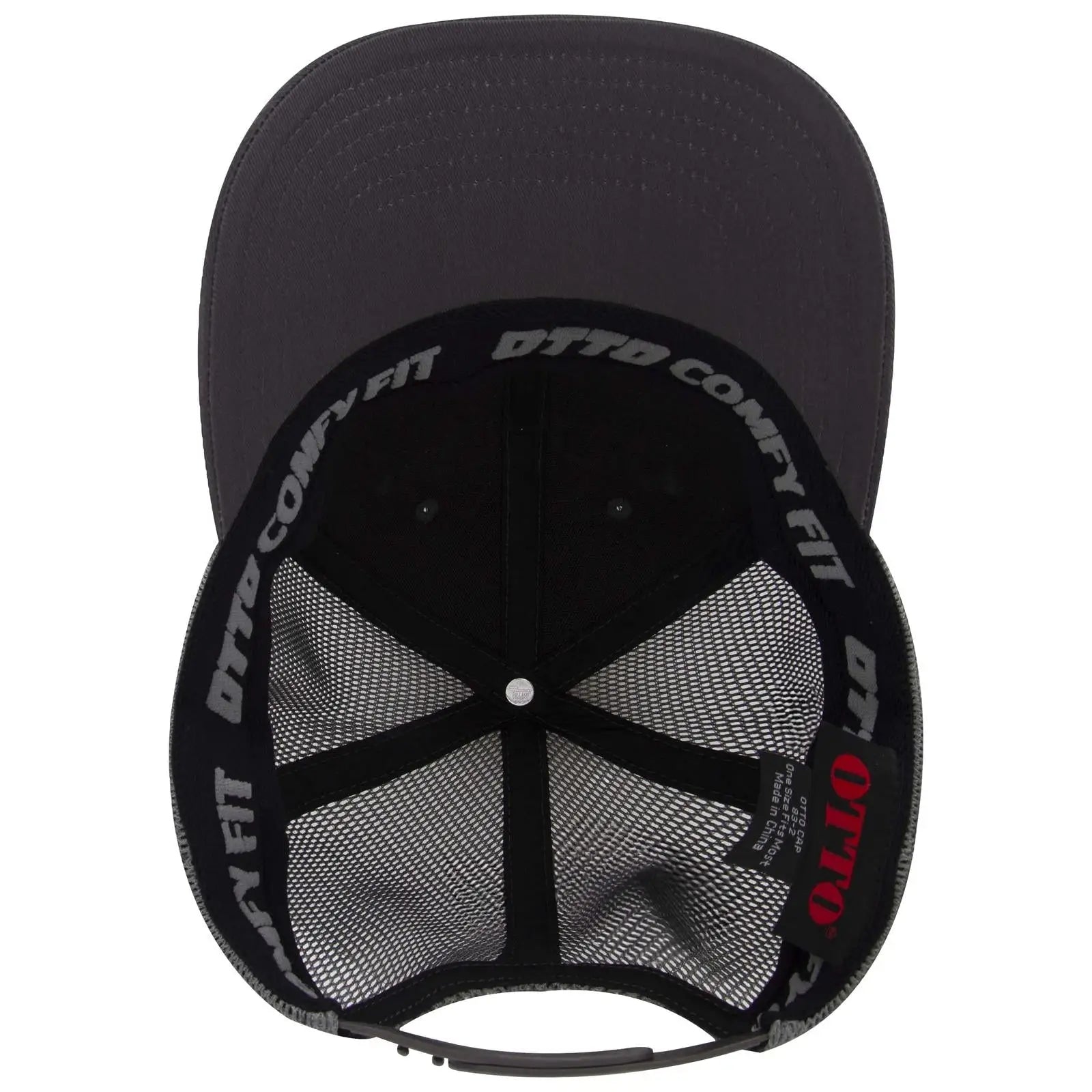 OTTO 83-2 ’OTTO Comfy Fit’ 6 Panel Low Profile Mesh Back Trucker Cap - Char. Gray - Char. Gray / 7 3/8’’ - 7 5/8’’