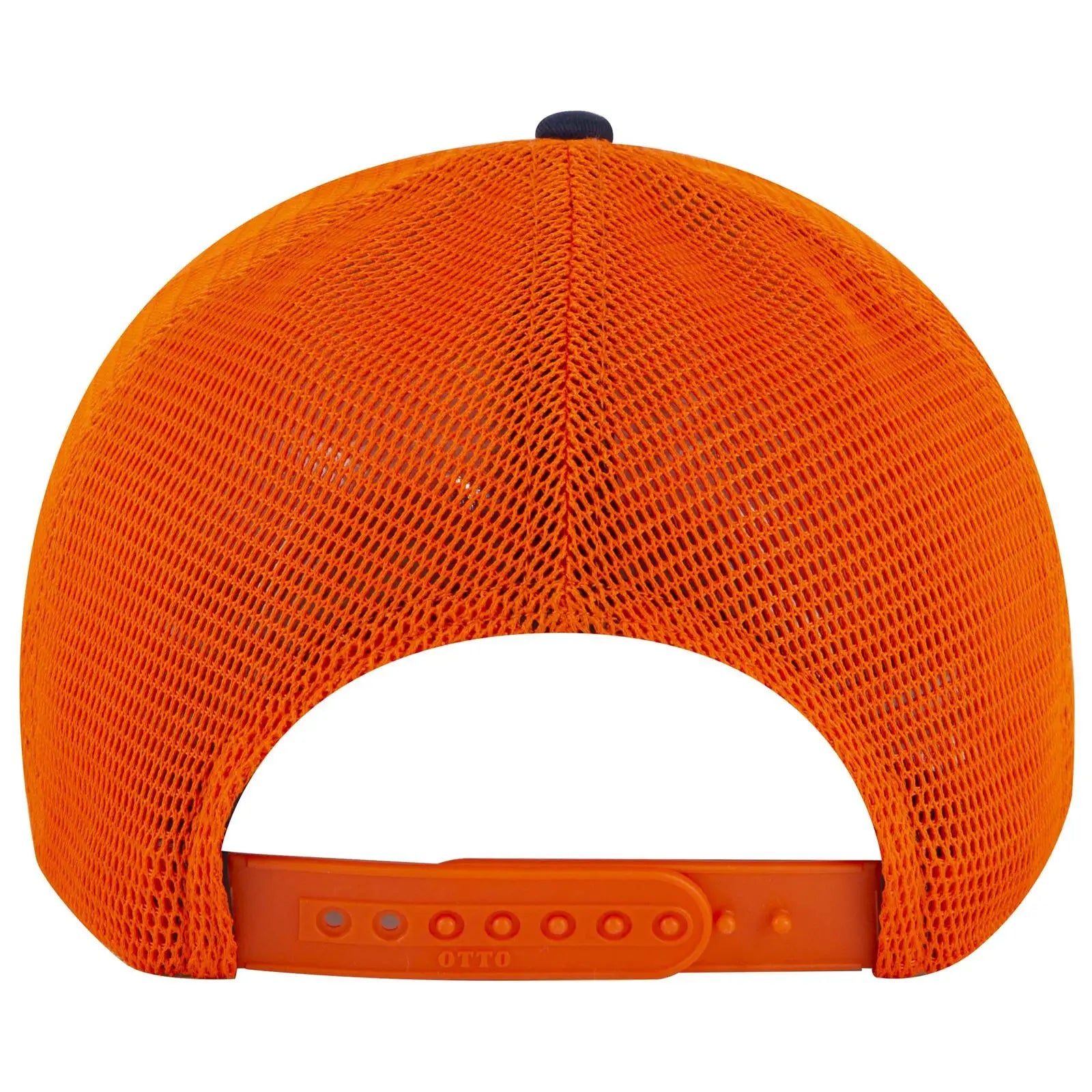 OTTO 83-2 ’OTTO Comfy Fit’ 6 Panel Low Profile Mesh Back Trucker Cap - Nvy/Org/Org - Nvy/Org/Org / 7 3/8’’ - 7 5/8’’