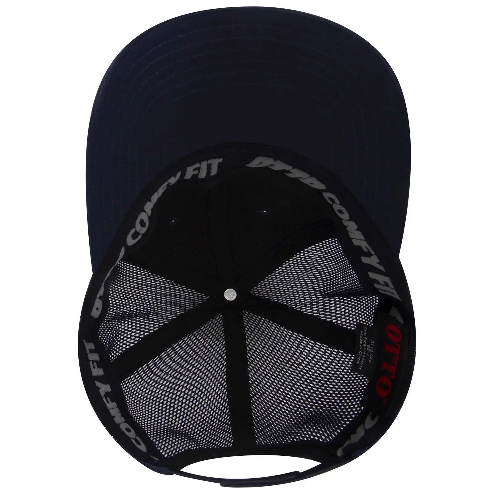 OTTO 83-2 ’OTTO Comfy Fit’ 6 Panel Low Profile Mesh Back Trucker Cap - Navy - Navy / 7 3/8’’ - 7 5/8’’