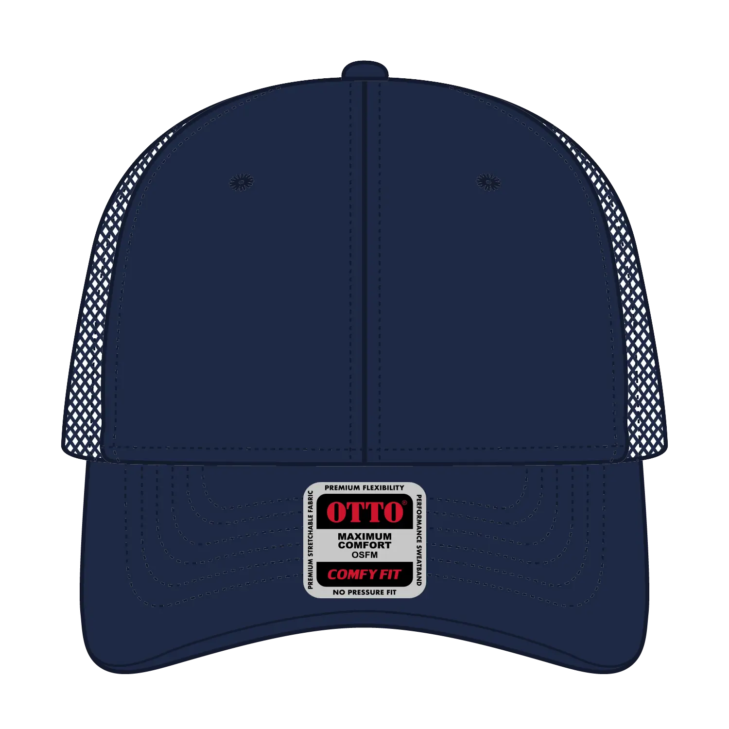 OTTO 83-2 ’OTTO Comfy Fit’ 6 Panel Low Profile Mesh Back Trucker Cap - Navy - Navy / 7 3/8’’ - 7 5/8’’
