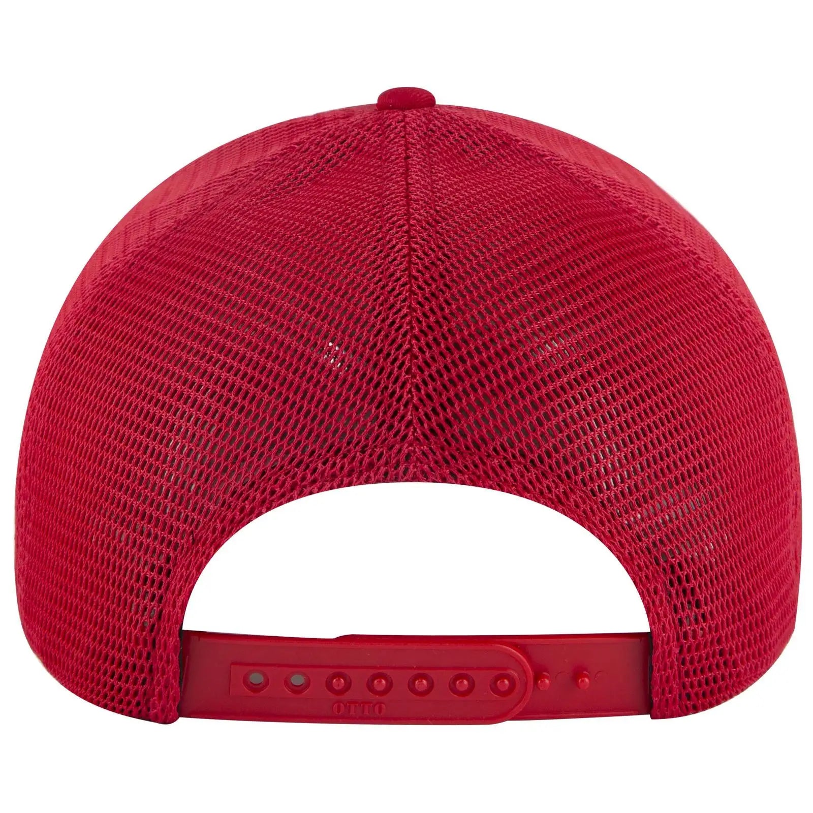 OTTO 83-2 ’OTTO Comfy Fit’ 6 Panel Low Profile Mesh Back Trucker Cap - Red - Red / 7 3/8’’ - 7 5/8’’