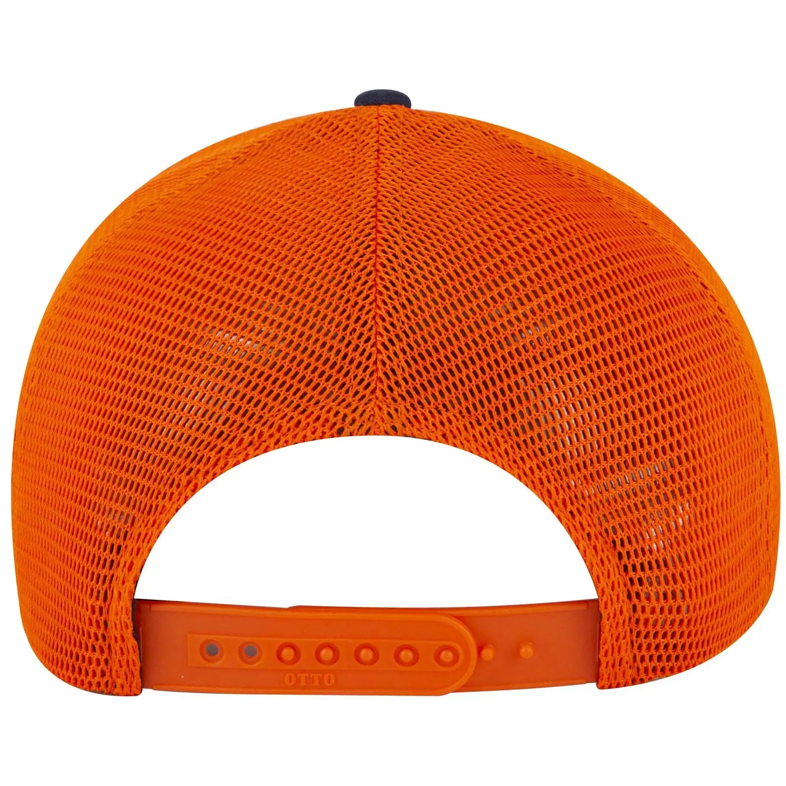 OTTO 83-2 ’OTTO Comfy Fit’ 6 Panel Low Profile Mesh Back Trucker Cap - Nvy/Nvy/Org - Nvy/Nvy/Org / 7 3/8’’ - 7 5/8’’