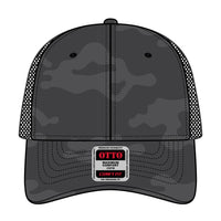 OTTO 83-2 ’OTTO Comfy Fit’ 6 Panel Low Profile Mesh Back Trucker Cap - Ch. Gry/Blk/Blk - Ch. Gry/Blk/Blk / 7 3/8’’ - 7