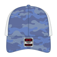 OTTO 83-2 ’OTTO Comfy Fit’ 6 Panel Low Profile Mesh Back Trucker Cap - Cb.Blu/Sk.Blu/Wht - Cb.Blu/Sk.Blu/Wht / 7 3/8’’