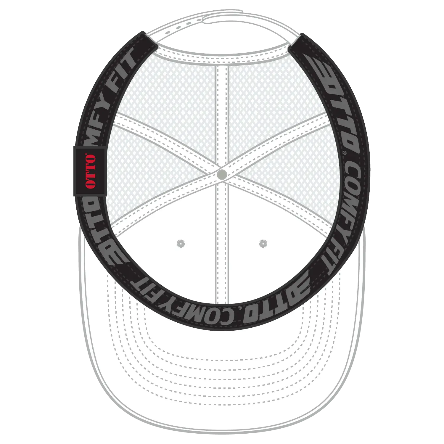 OTTO 83-2 ’OTTO Comfy Fit’ 6 Panel Low Profile Mesh Back Trucker Cap - White - White / 7 3/8’’ - 7 5/8’’