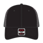 OTTO 83-2 ’OTTO Comfy Fit’ 6 Panel Low Profile Mesh Back Trucker Cap - Blk/Blk/N.Pnk - Blk/Blk/N.Pnk / 7 3/8’’ - 7 5/8’’