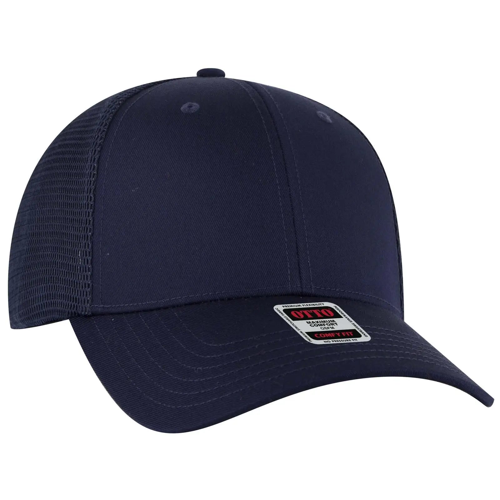 OTTO 83-2 ’OTTO Comfy Fit’ 6 Panel Low Profile Mesh Back Trucker Cap - Navy - Navy / 7 3/8’’ - 7 5/8’’