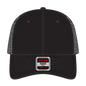 OTTO 83-2 ’OTTO Comfy Fit’ 6 Panel Low Profile Mesh Back Trucker Cap - Blk/Blk/N.Blue - Blk/Blk/N.Blue / 7 3/8’’ - 7