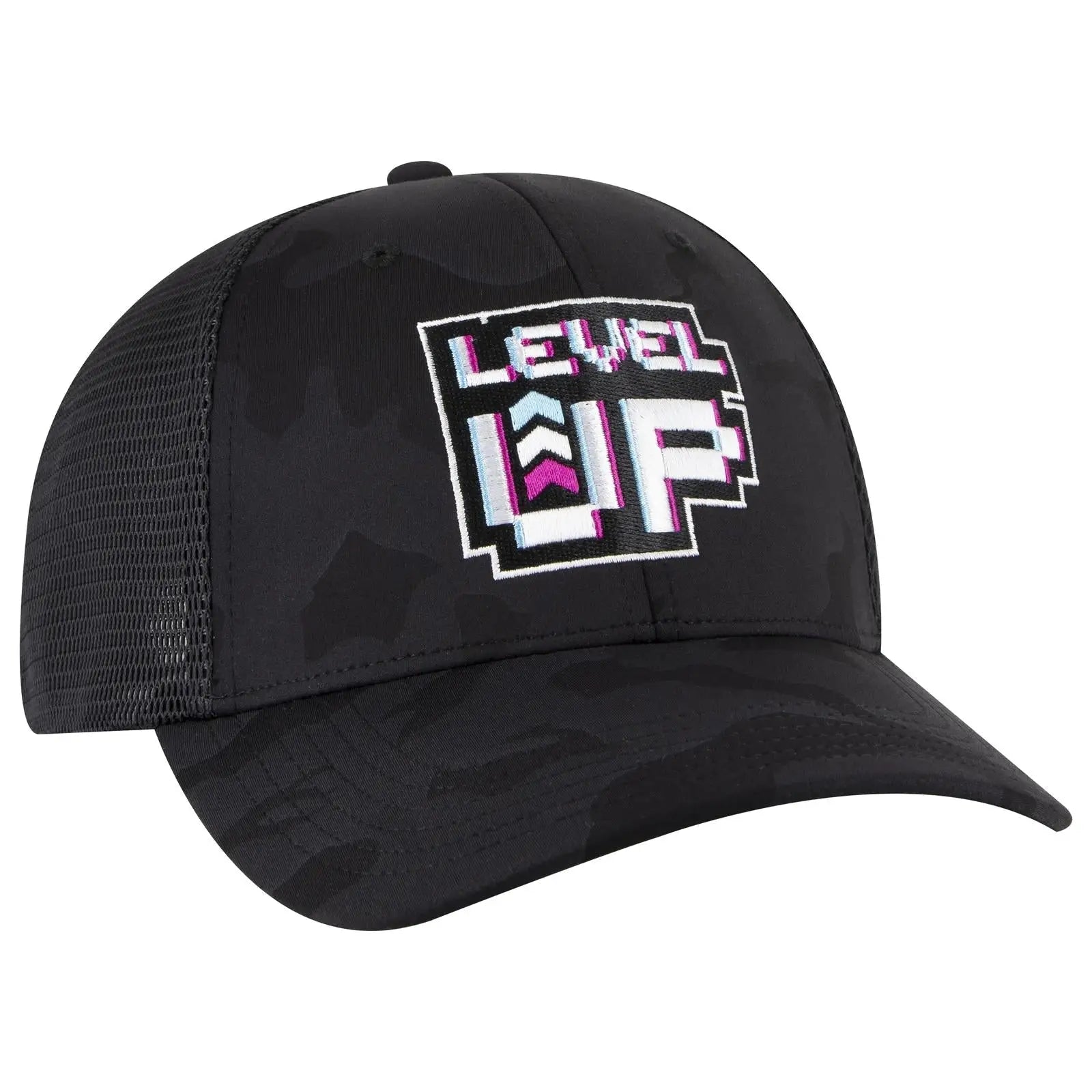 OTTO 83-2 ’OTTO Comfy Fit’ 6 Panel Low Profile Mesh Back Trucker Cap - Blk/Blk/N.Blue - Blk/Blk/N.Blue / 7 3/8’’ - 7