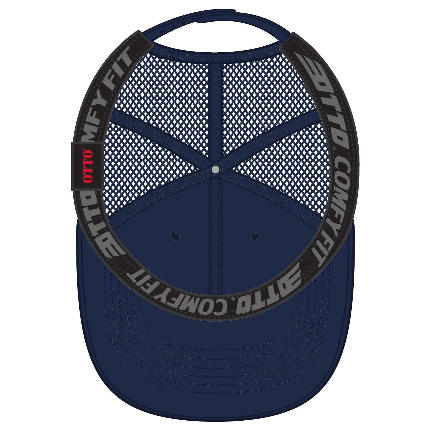 OTTO 83-2 ’OTTO Comfy Fit’ 6 Panel Low Profile Mesh Back Trucker Cap - Navy - Navy / 7 3/8’’ - 7 5/8’’
