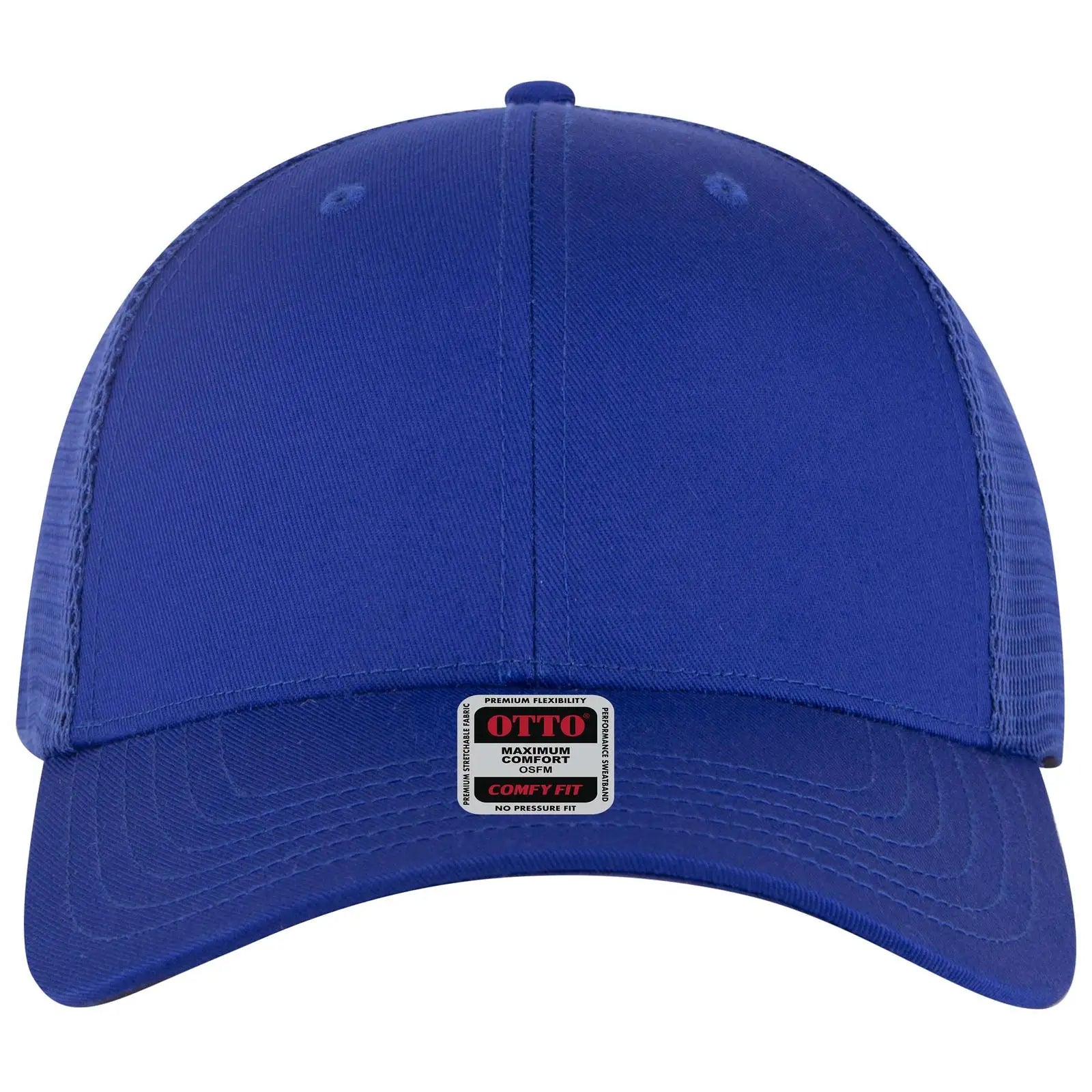 OTTO 83-2 ’OTTO Comfy Fit’ 6 Panel Low Profile Mesh Back Trucker Cap - Royal - Royal / 7 3/8’’ - 7 5/8’’