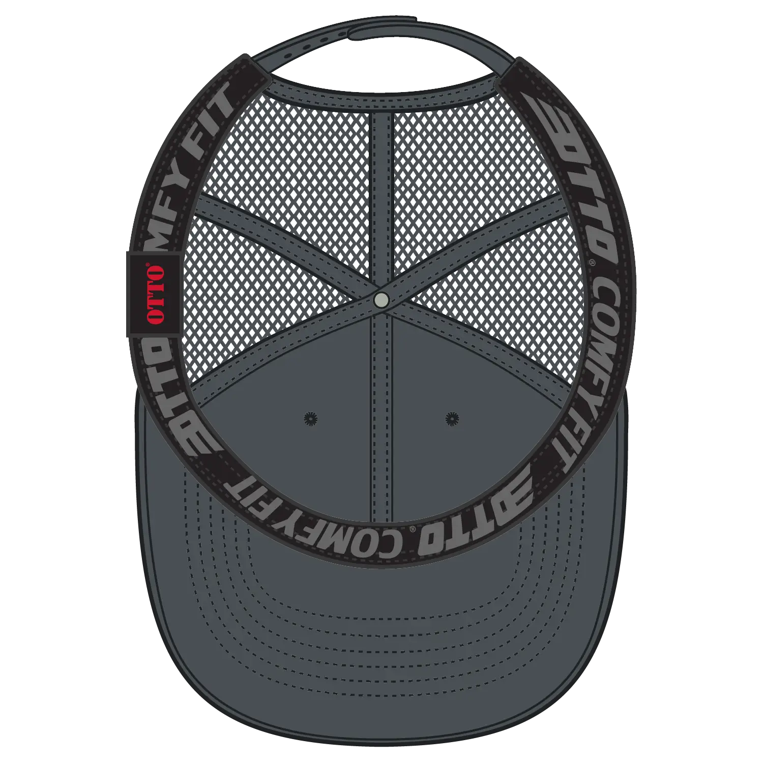 OTTO 83-2 ’OTTO Comfy Fit’ 6 Panel Low Profile Mesh Back Trucker Cap - Char. Gray - Char. Gray / 7 3/8’’ - 7 5/8’’