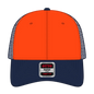 OTTO 83-2 ’OTTO Comfy Fit’ 6 Panel Low Profile Mesh Back Trucker Cap - Nvy/Org/Org - Nvy/Org/Org / 7 3/8’’ - 7 5/8’’