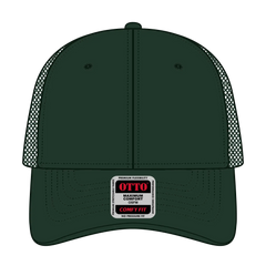 OTTO 83-2 ’OTTO Comfy Fit’ 6 Panel Low Profile Mesh Back Trucker Cap - Dk. Green - Dk. Green / 7 3/8’’ - 7 5/8’’