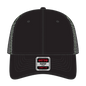 OTTO 83-2 ’OTTO Comfy Fit’ 6 Panel Low Profile Mesh Back Trucker Cap - Blk/Blk/N.Grn - Blk/Blk/N.Grn / 7 3/8’’ - 7 5/8’’
