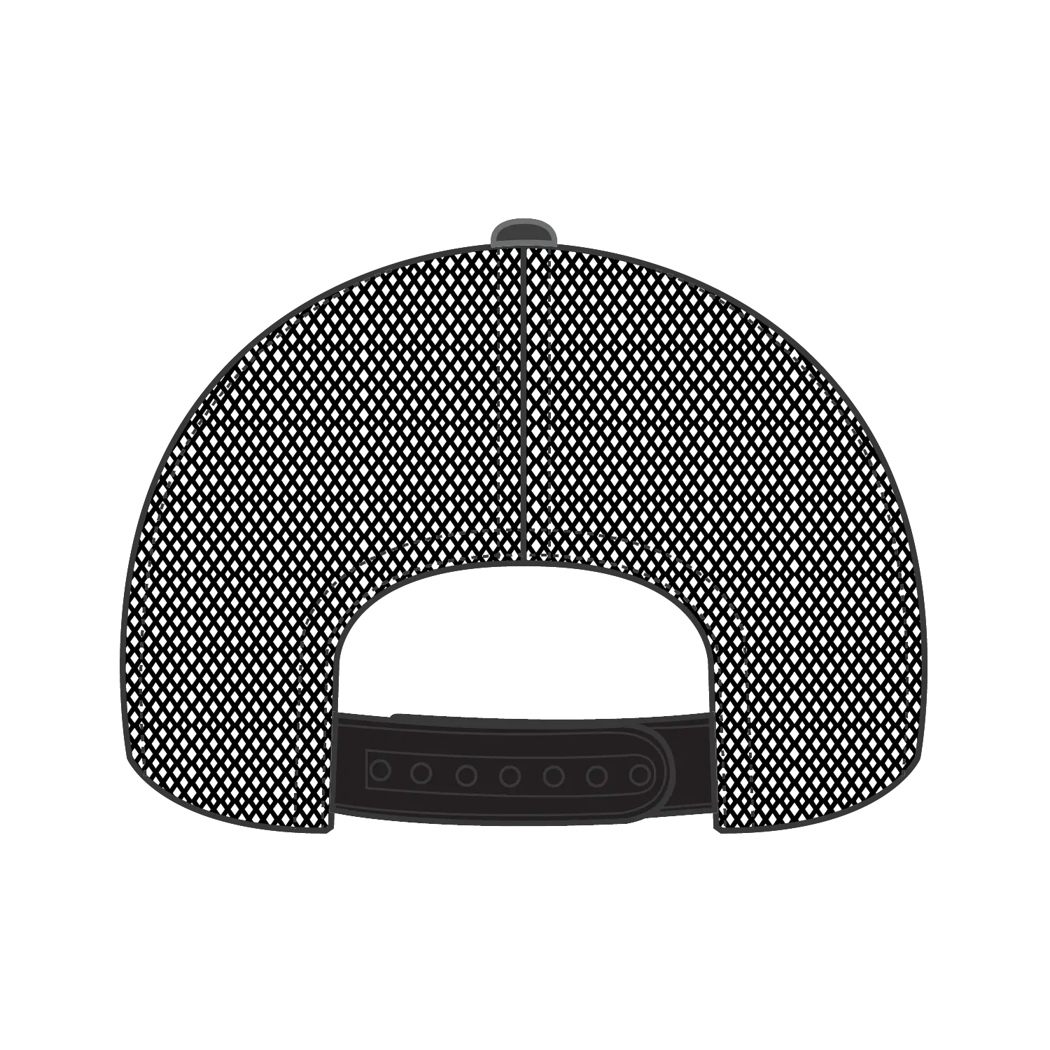 OTTO 83-2 ’OTTO Comfy Fit’ 6 Panel Low Profile Mesh Back Trucker Cap - Blk/Ch.Gry/Blk - Blk/Ch.Gry/Blk / 7 3/8’’ - 7