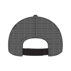 OTTO 83-2 ’OTTO Comfy Fit’ 6 Panel Low Profile Mesh Back Trucker Cap - Blk/Ch.Gry/Blk - Blk/Ch.Gry/Blk / 7 3/8’’ - 7