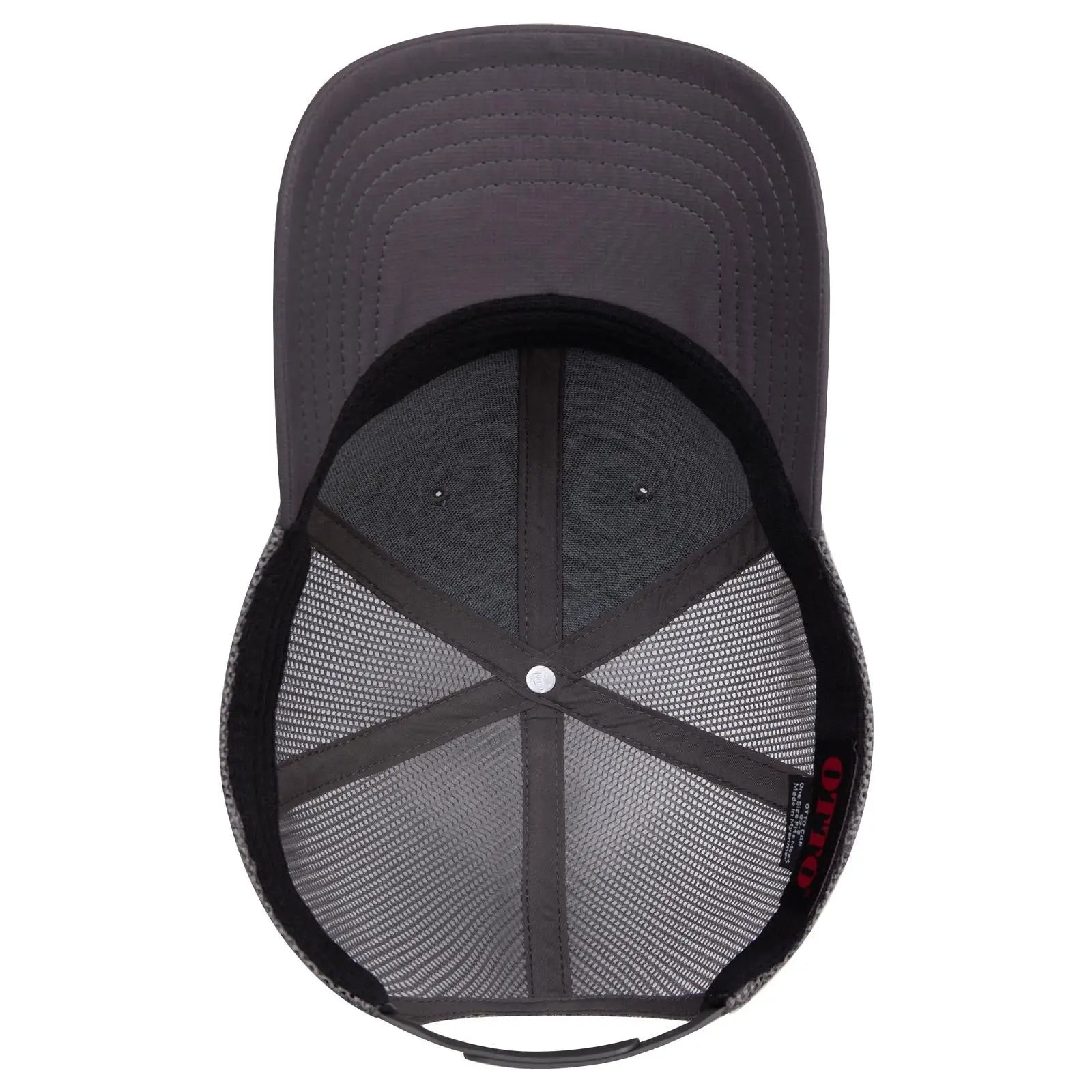 OTTO 83-3 6 Panel Low Profile Mesh Back Trucker Cap - Char. Gray - Char. Gray / 7 3/8’’ - 7 5/8’’