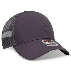 OTTO 83-3 6 Panel Low Profile Mesh Back Trucker Cap - Char. Gray - Char. Gray / 7 3/8’’ - 7 5/8’’