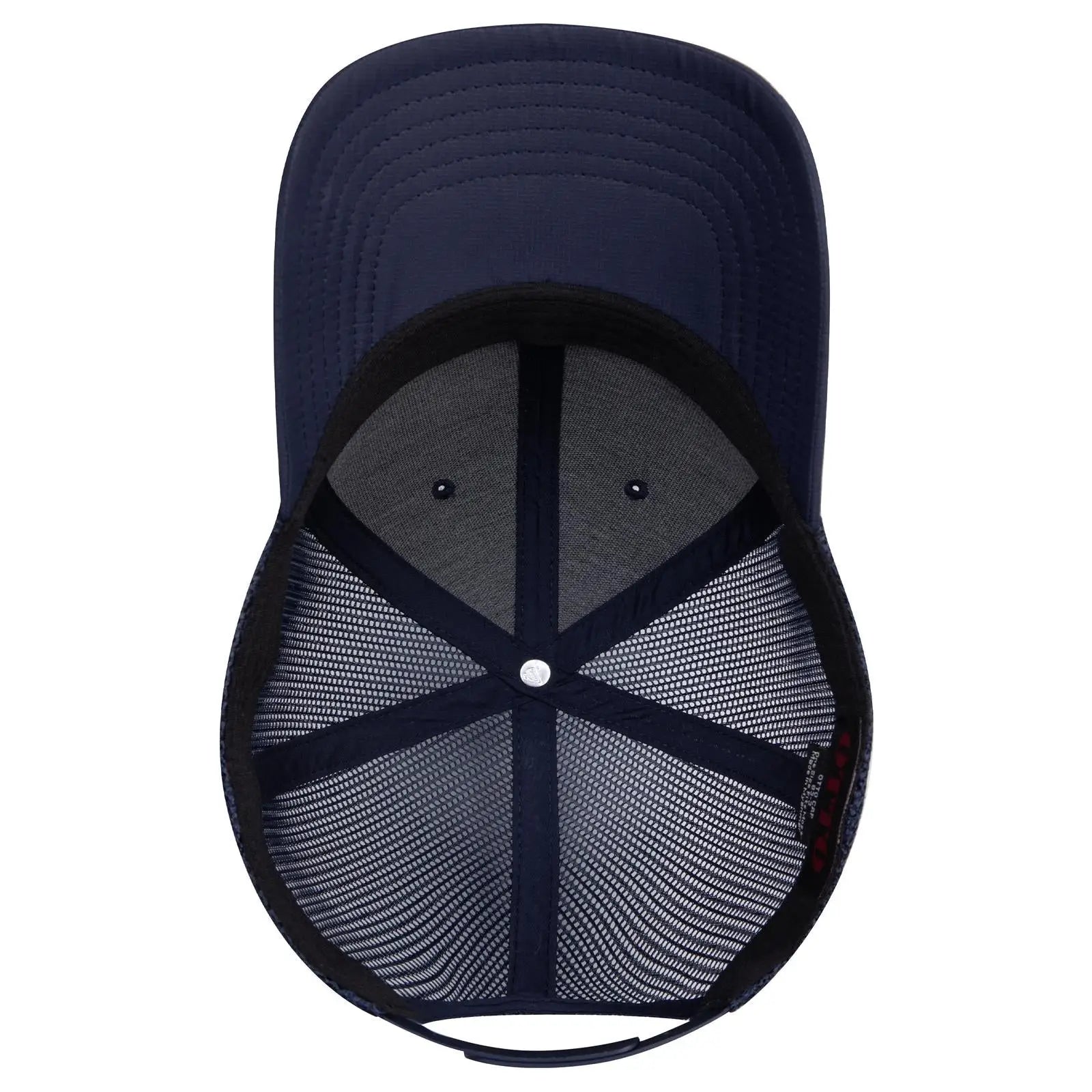 OTTO 83-3 6 Panel Low Profile Mesh Back Trucker Cap - Navy - Navy / 7 3/8’’ - 7 5/8’’