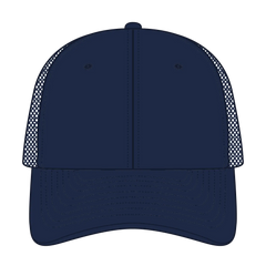 OTTO 83-3 6 Panel Low Profile Mesh Back Trucker Cap - Navy - Navy / 7 3/8’’ - 7 5/8’’