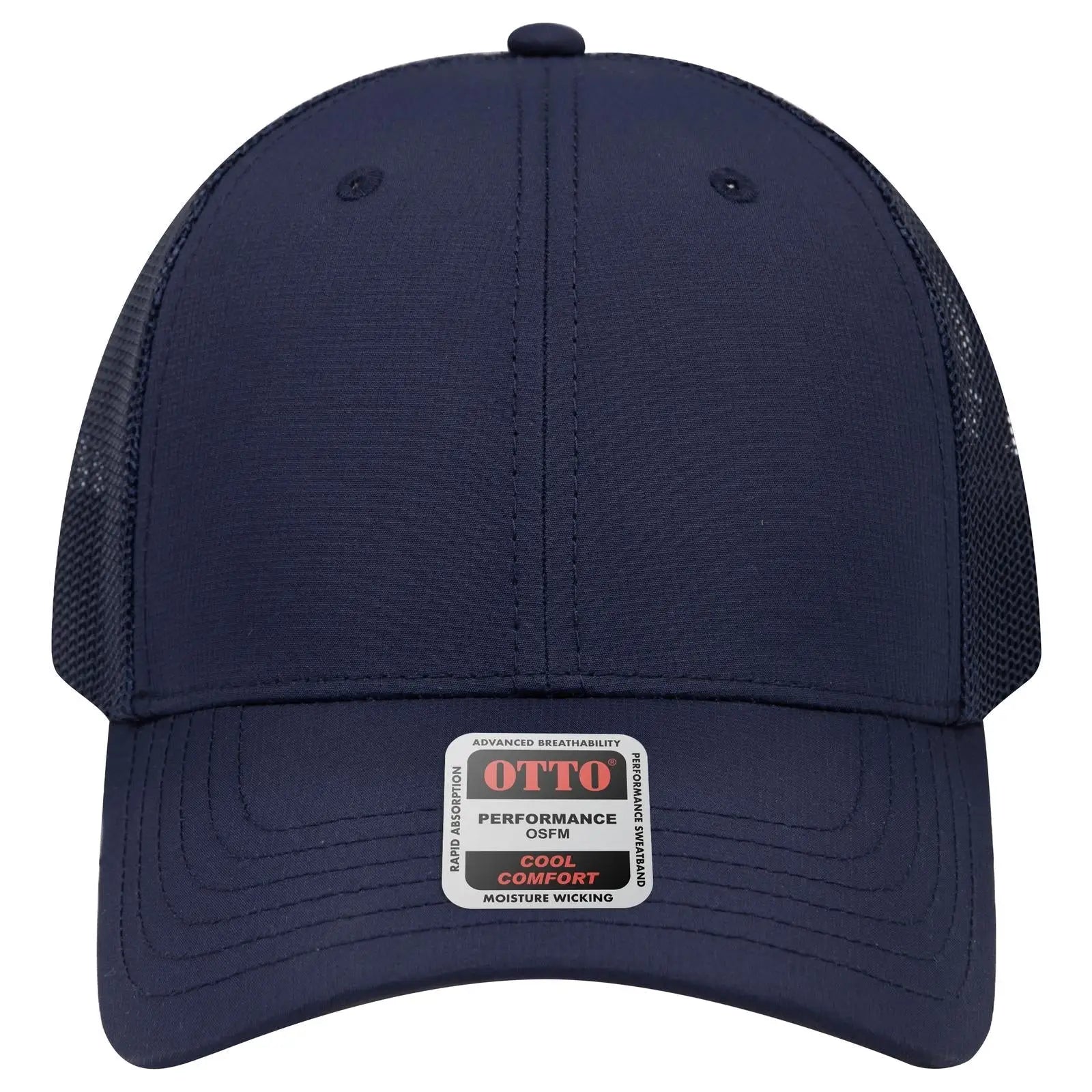 OTTO 83-3 6 Panel Low Profile Mesh Back Trucker Cap - Navy - Navy / 7 3/8’’ - 7 5/8’’