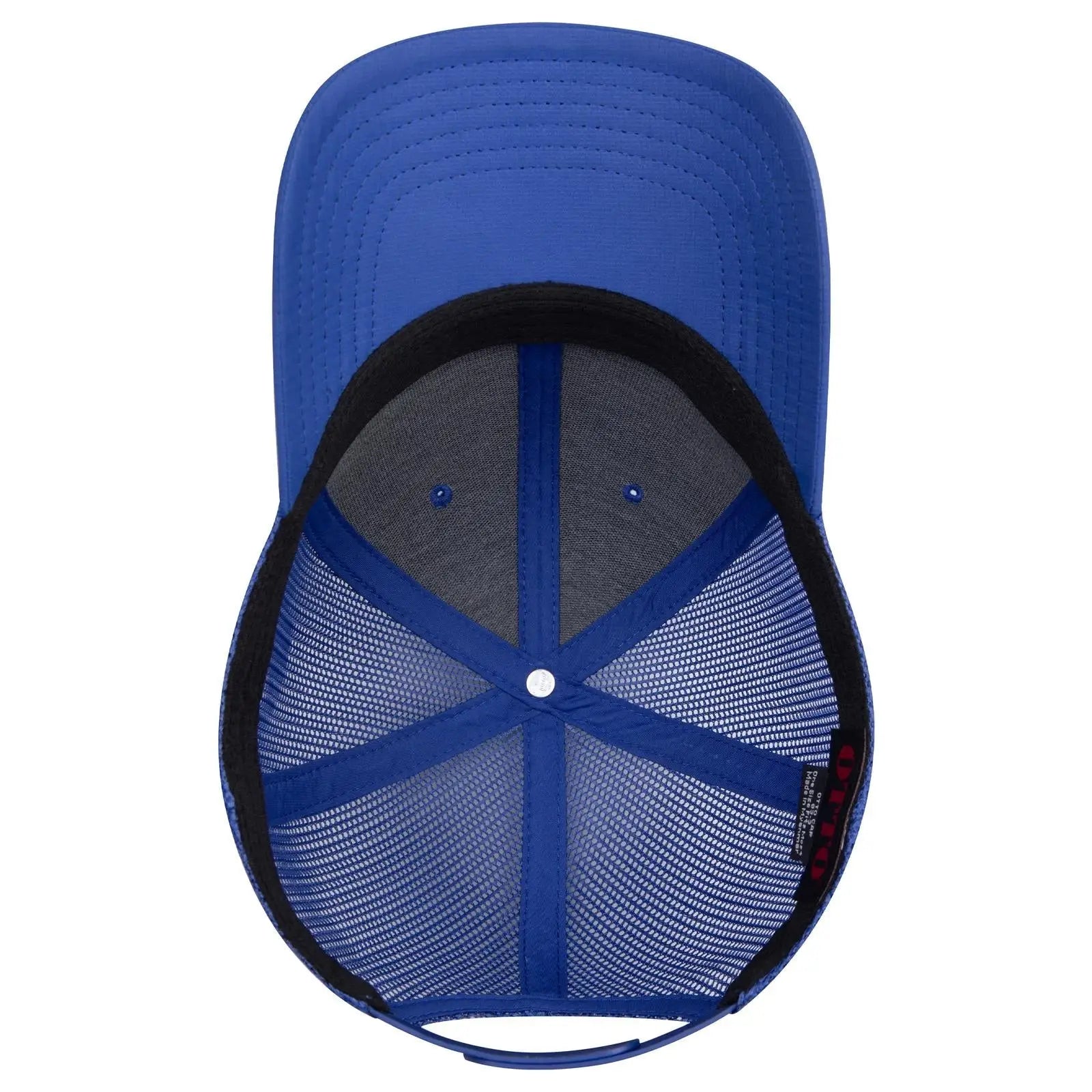 OTTO 83-3 6 Panel Low Profile Mesh Back Trucker Cap - Royal - Royal / 7 3/8’’ - 7 5/8’’