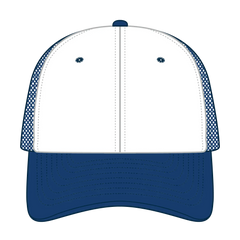 OTTO 83-3 6 Panel Low Profile Mesh Back Trucker Cap - Royal - Royal / 7 3/8’’ - 7 5/8’’