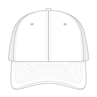 OTTO 83-3 6 Panel Low Profile Mesh Back Trucker Cap - White - White / 7 3/8’’ - 7 5/8’’