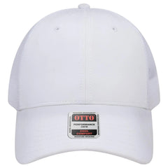 OTTO 83-3 6 Panel Low Profile Mesh Back Trucker Cap - Wht - Wht / 7 3/8’’ - 7 5/8’’