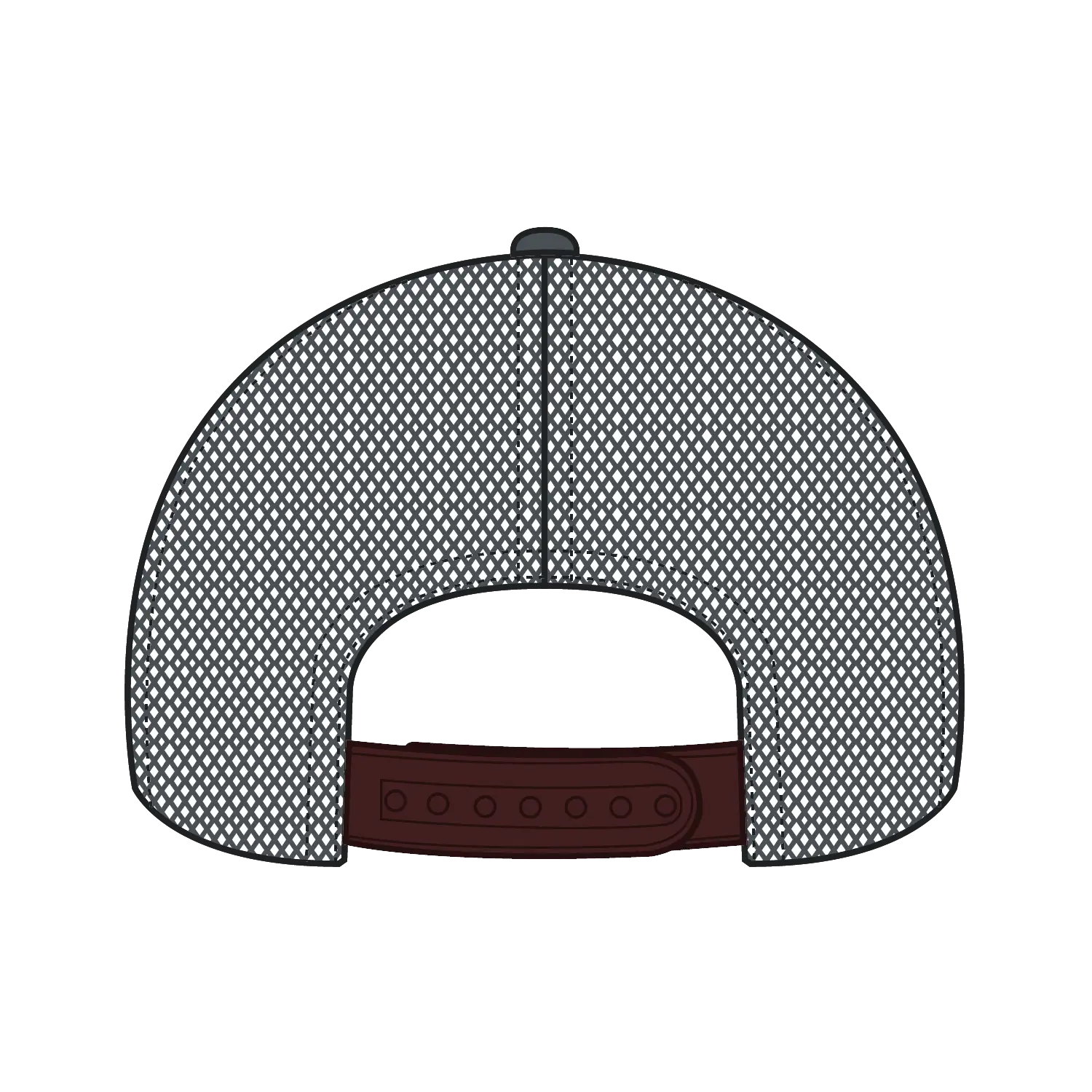 OTTO 83-4 6 Panel Low Profile Mesh Back Trucker Cap - Char. Gray - Char. Gray / 7 3/8’’ - 7 5/8’’