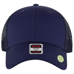 OTTO 83-4 6 Panel Low Profile Mesh Back Trucker Cap - Navy - Navy / 7 3/8’’ - 7 5/8’’