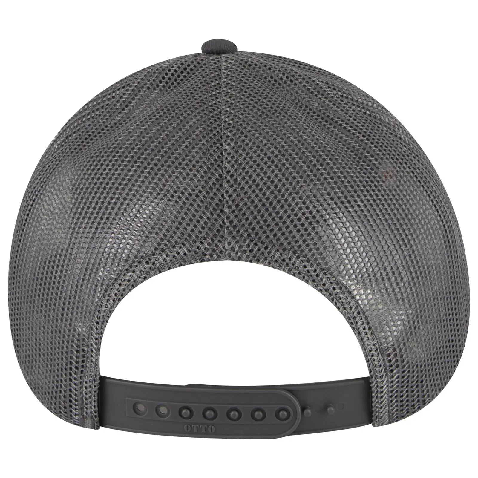 OTTO 83-473 6 Panel Low Profile Mesh Back Trucker Cap - Ch.Gry/Blk/Ch.Gry - Ch.Gry/Blk/Ch.Gry / 6 1/2’’ - 7 5/8’’