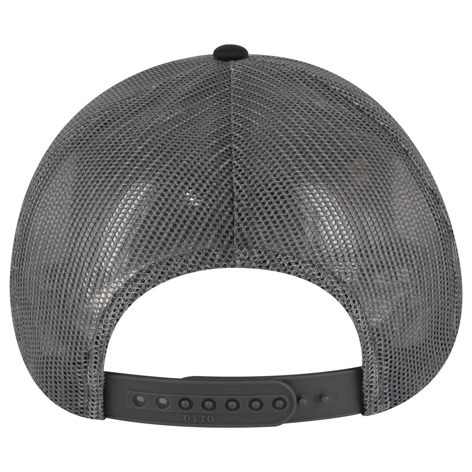 OTTO 83-473 6 Panel Low Profile Mesh Back Trucker Cap - Blk/Ch.Gry/Ch.Gry - Blk/Ch.Gry/Ch.Gry / 6 1/2’’ - 7 5/8’’
